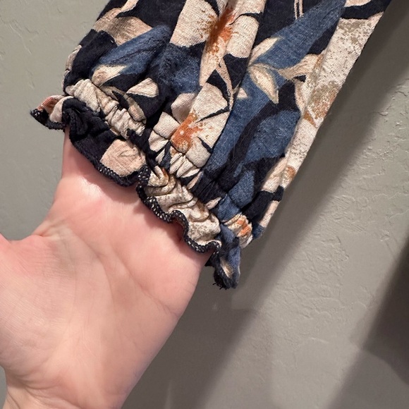 FatFace Women's Blue Cream Floral Blouse Top Size 2 - Picture 6 of 9